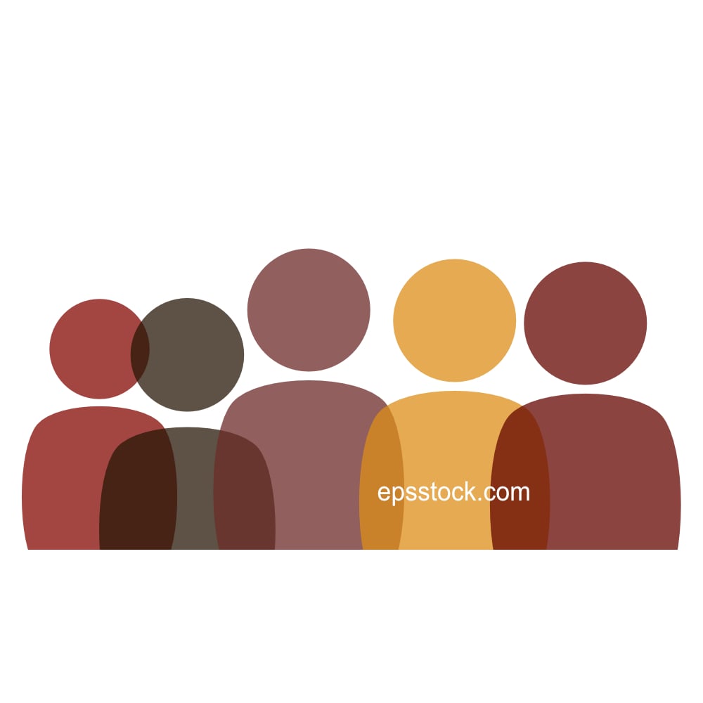 Silhouette of afro people