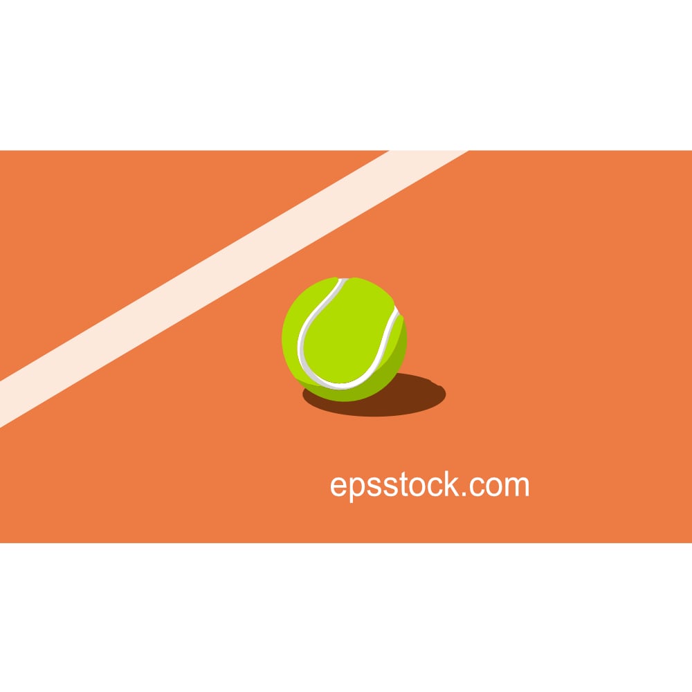 Vector green tennis ball
