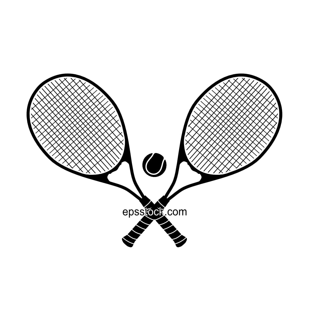 Crossed tennis rackets