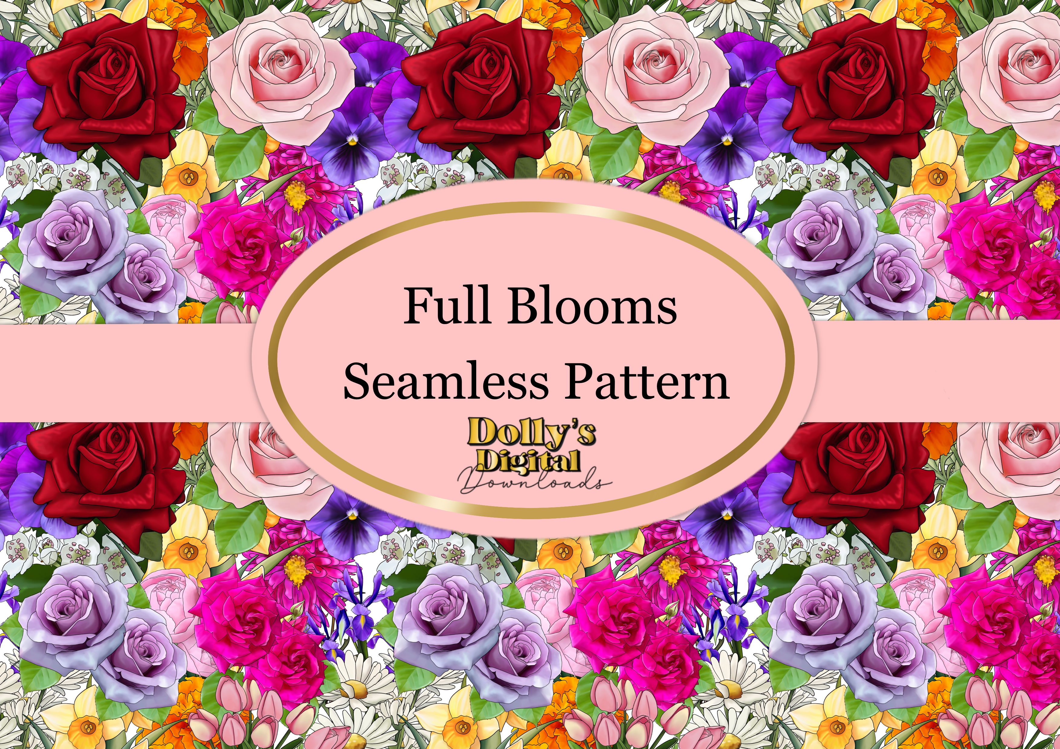 Full Blooms Seamless Pattern - Payhip