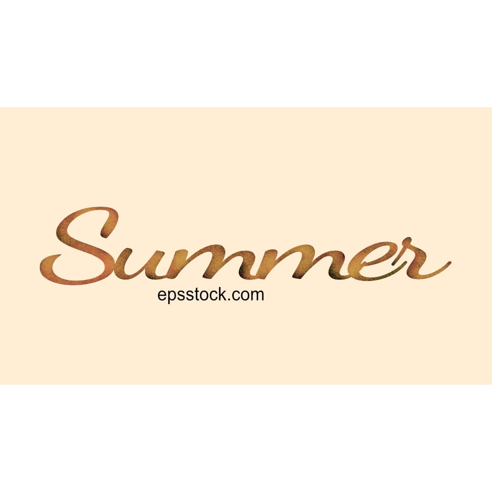 Summer word lettering design