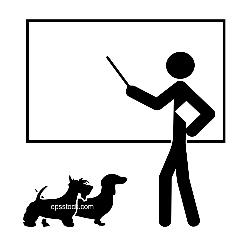 dogs school sign