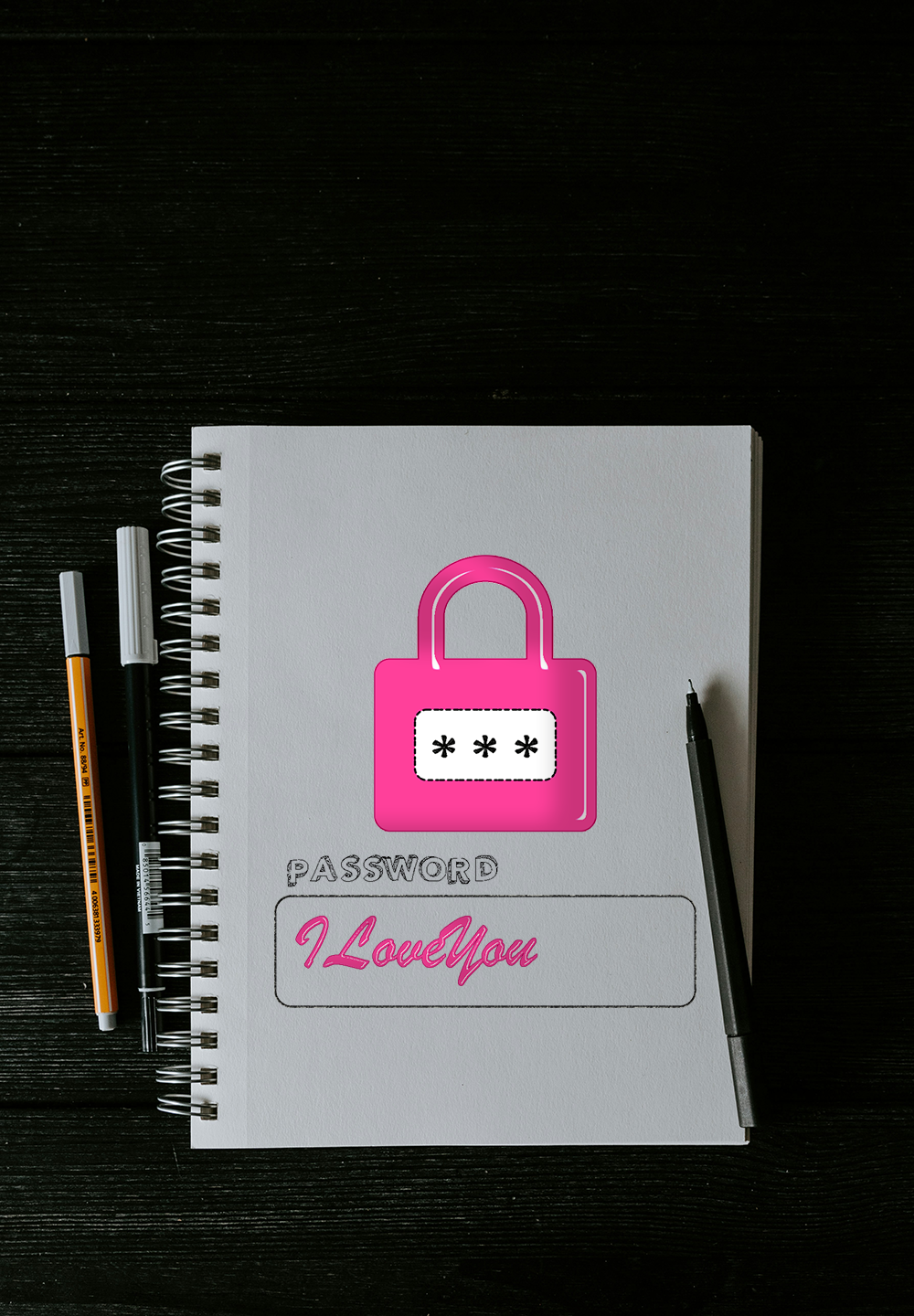 lovely print on demand design for notebook