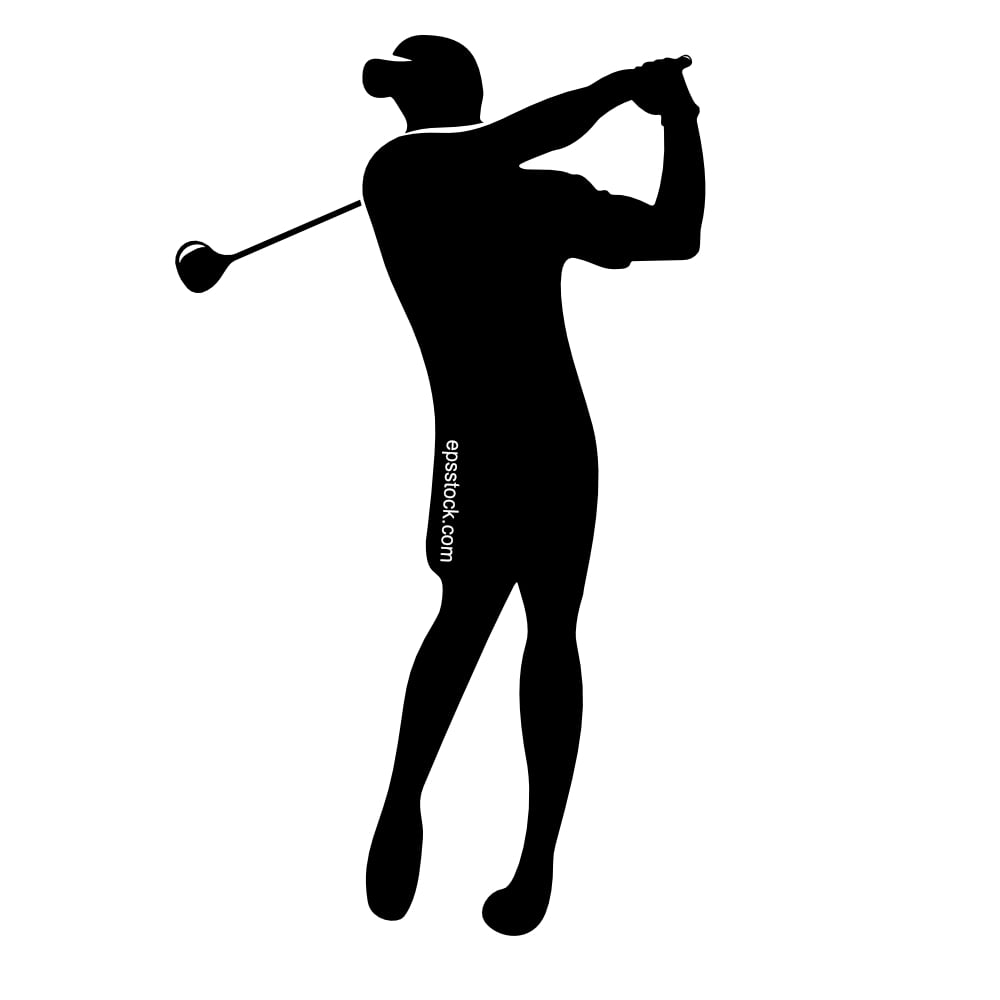 Golf player emblem