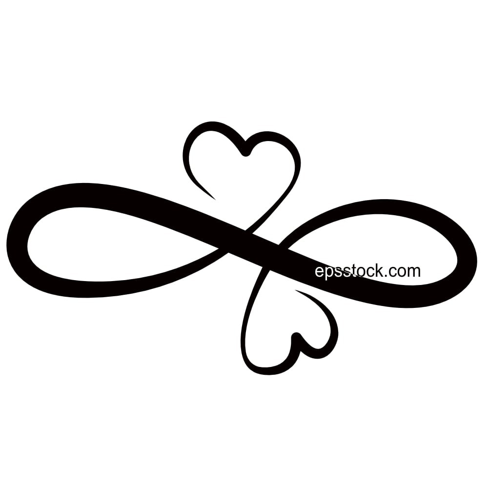 Love heart In the sign of infinity