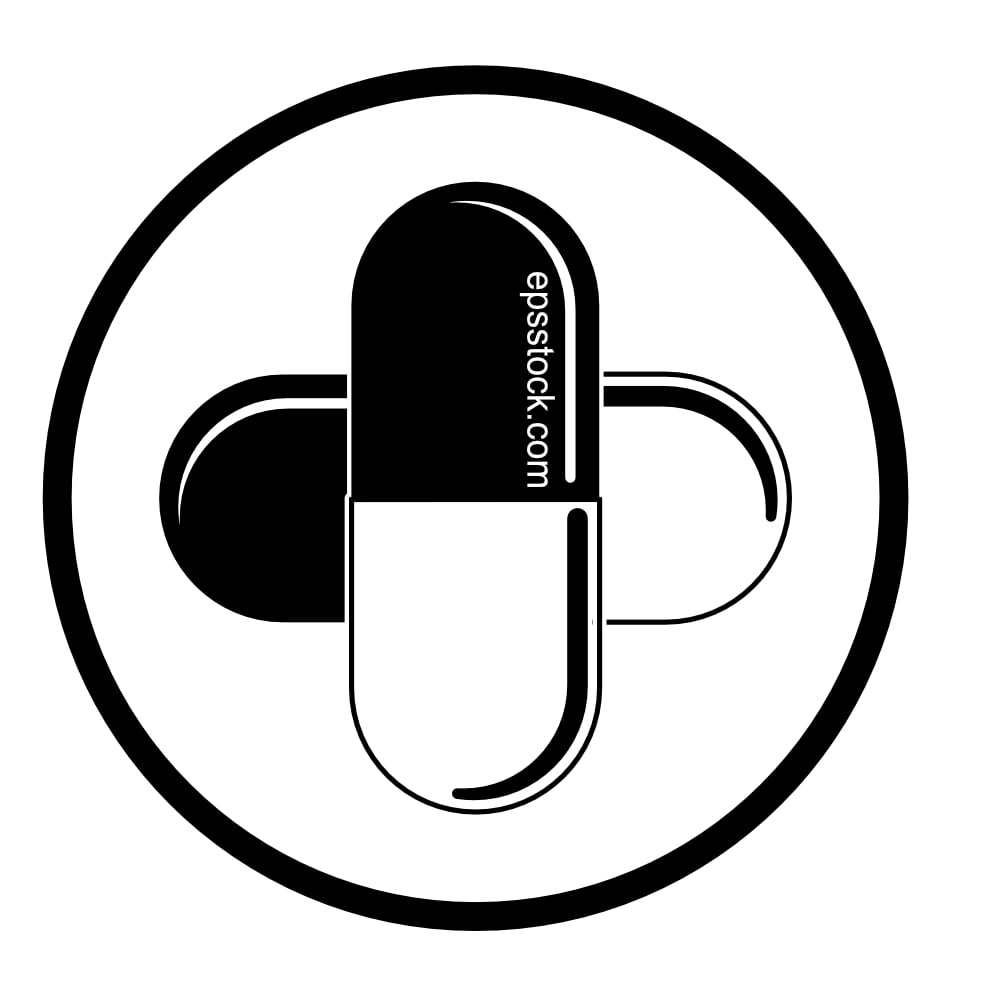 medical cross made of pills