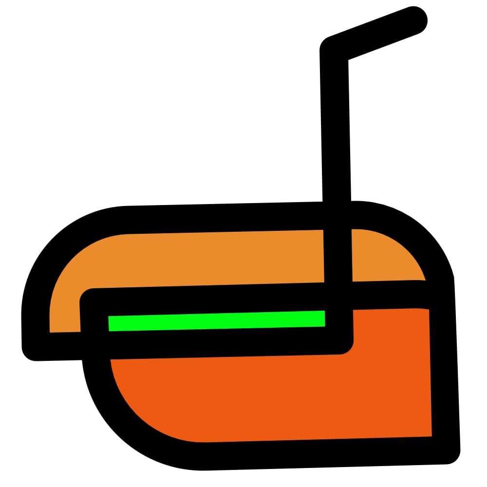 geometric hamburger with soda