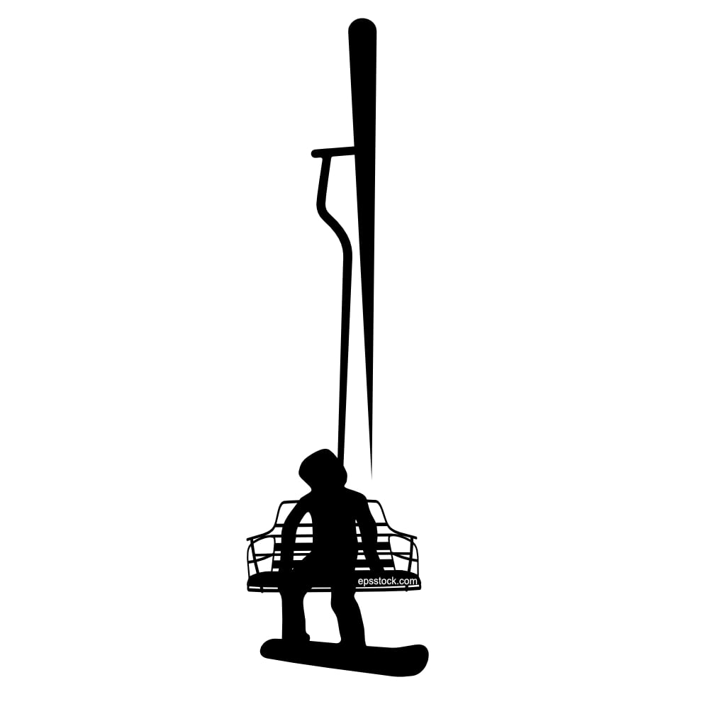 snowboarder on ski lift