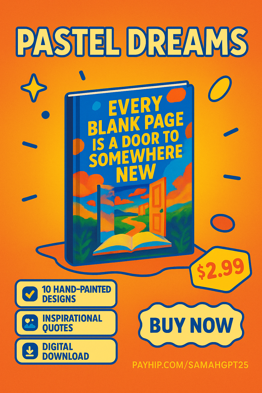 Pastel Dreams: 10 Hand-Painted Inspirational Posters