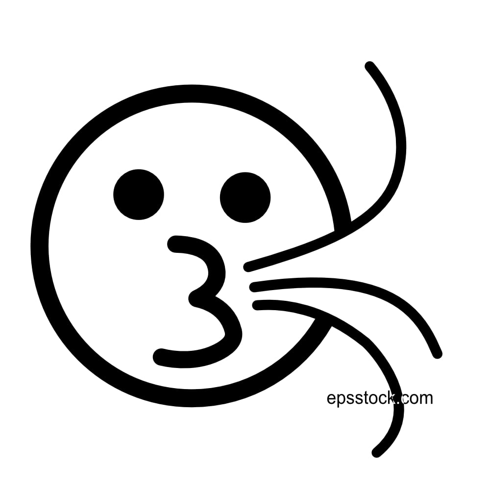 blowing face icon
