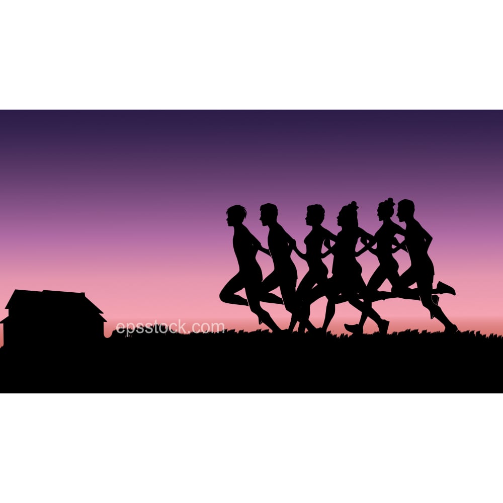 running people, morning jog