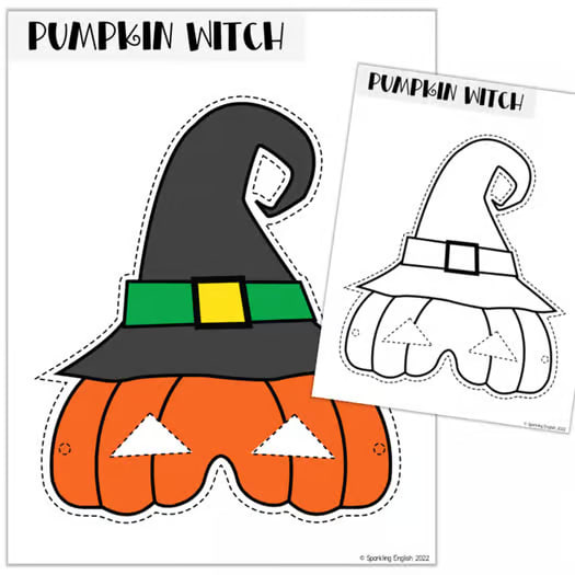 Halloween Mask Set - Printable Craft - Fun Halloween Activity - Halloween Party
