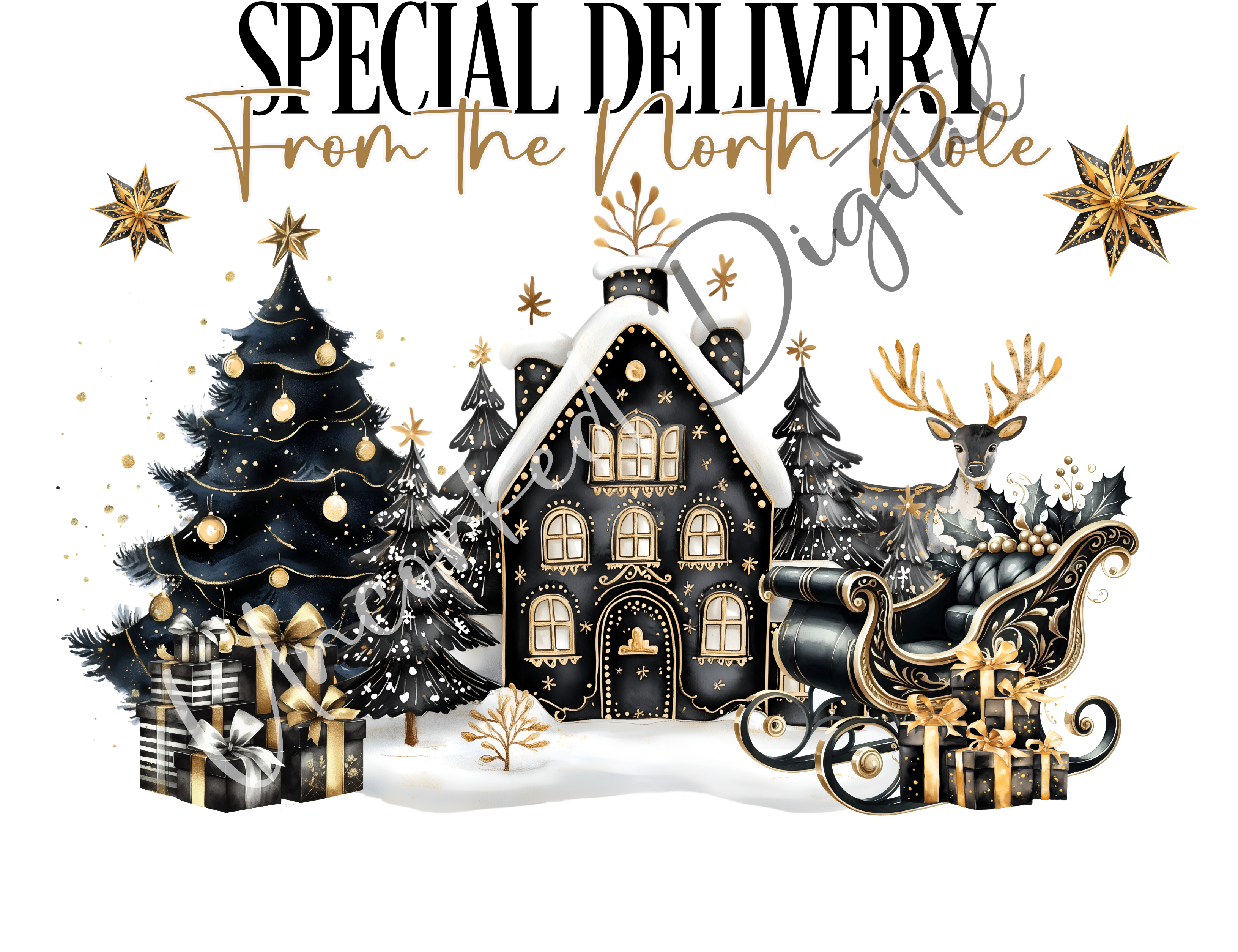 4 x North Pole Special Delivery Box Toppers and matching mug wraps - Payhip