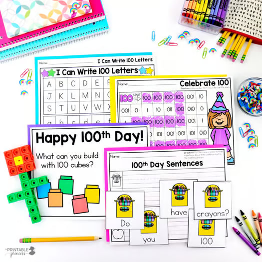 100th Day of School Activities for Kindergarten