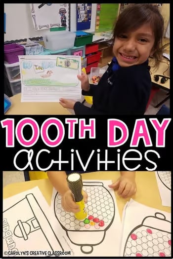 100th Day of School Activities (Literacy and Math Centers and Stations)