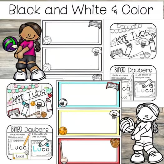 Bingo Daubers Write My Name / Spell My Name / Name Writing Centers / Bins