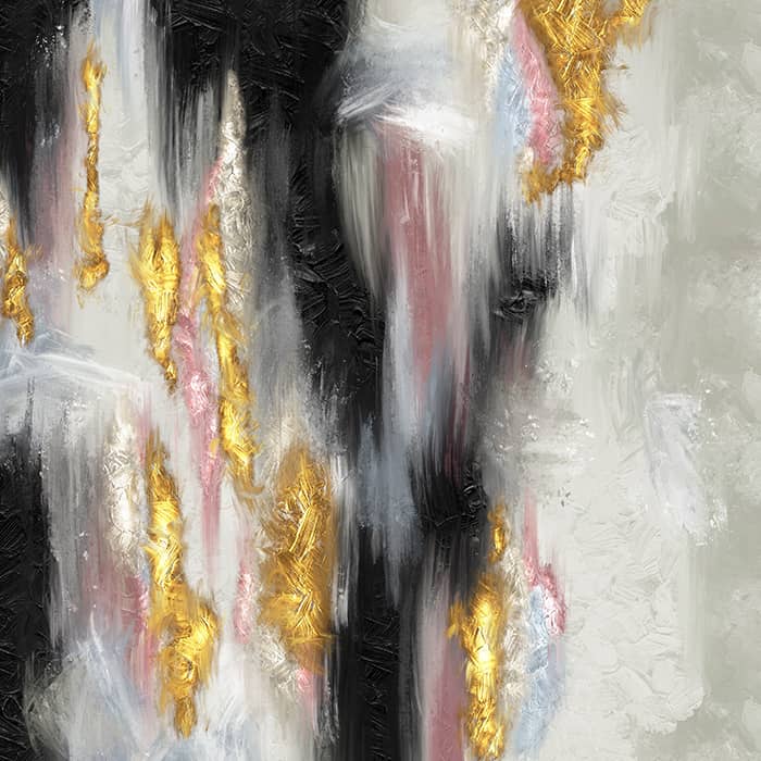 abstract digital art painting with metallics made in the Procreate app with custom brushes