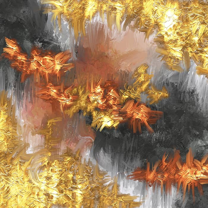 Gold Abstract Impressionist Painting created in the procreate app
