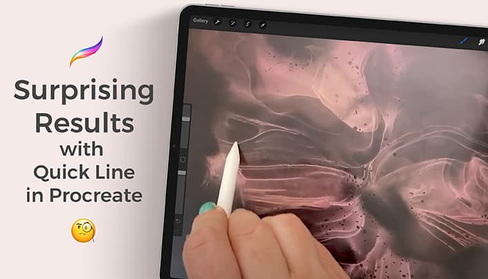 surprising results using quick line function of the procreate app