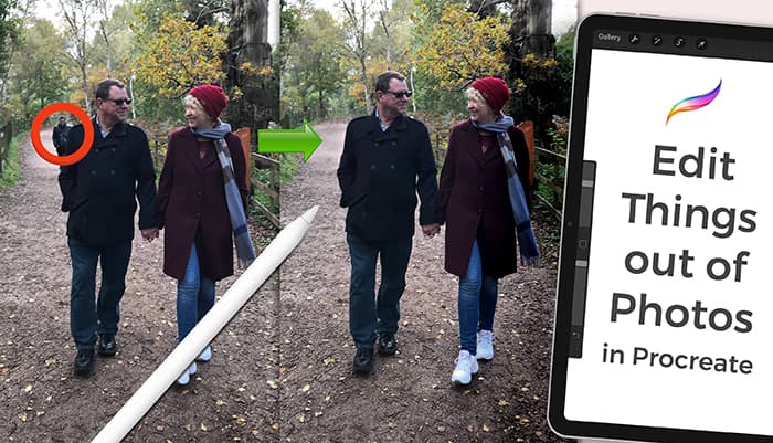 How to edit something out of photos in the Procreate app