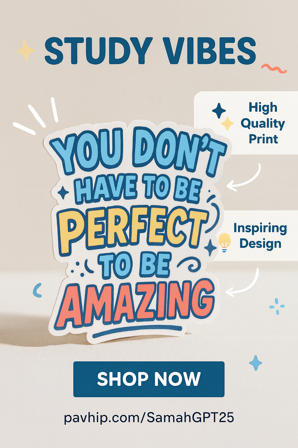 Study Vibes: 5 Positive Stickers to Keep You Motivated