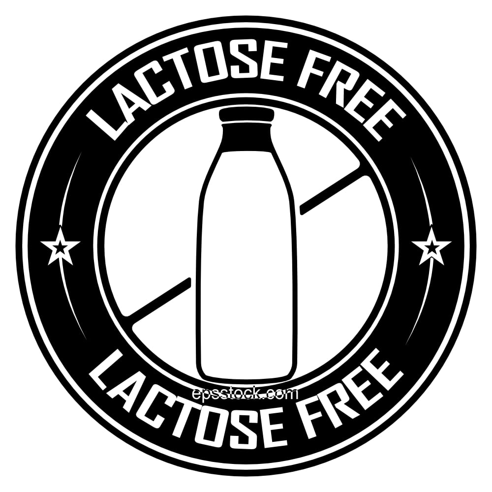 Lactose free sign