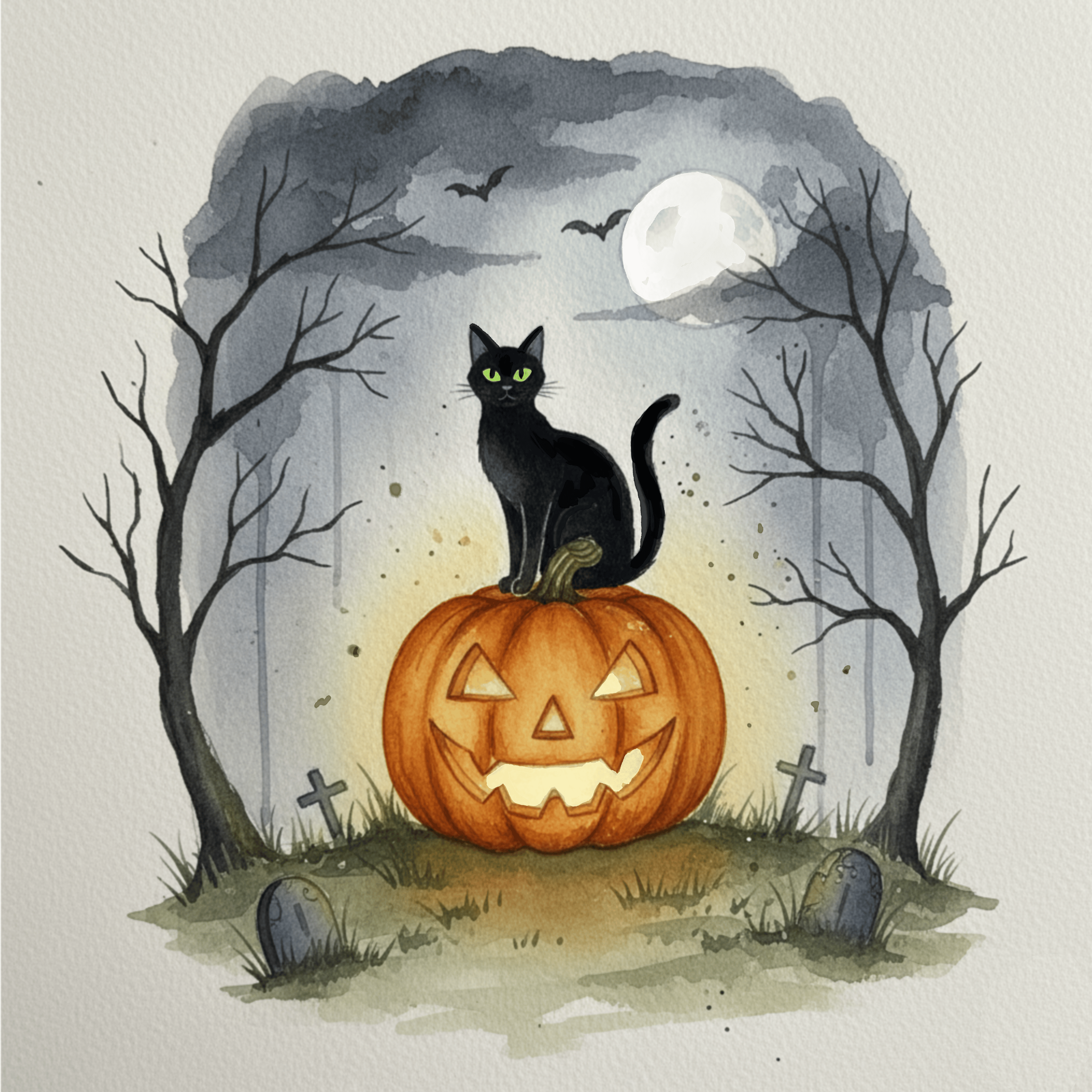 Digital Wall Art - Title : Guardian of the Great Pumpkin - Payhip