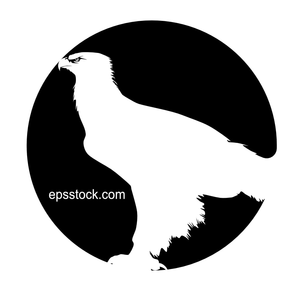 Black And White Eagle Logo