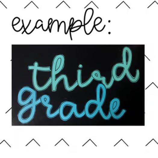 EASY Bulletin Board Letters - Cursive!