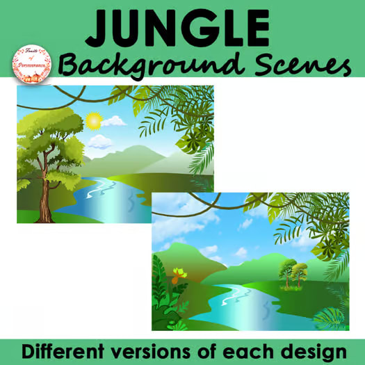 Jungle Forest Background Scenes Clipart