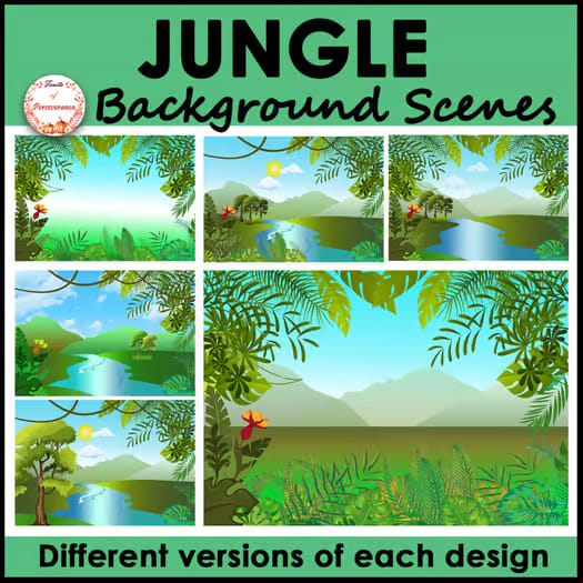 Jungle Forest Background Scenes Clipart