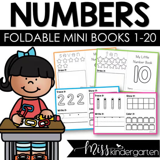 Number Books Writing Numbers 1 to 20 Teen Number Practice