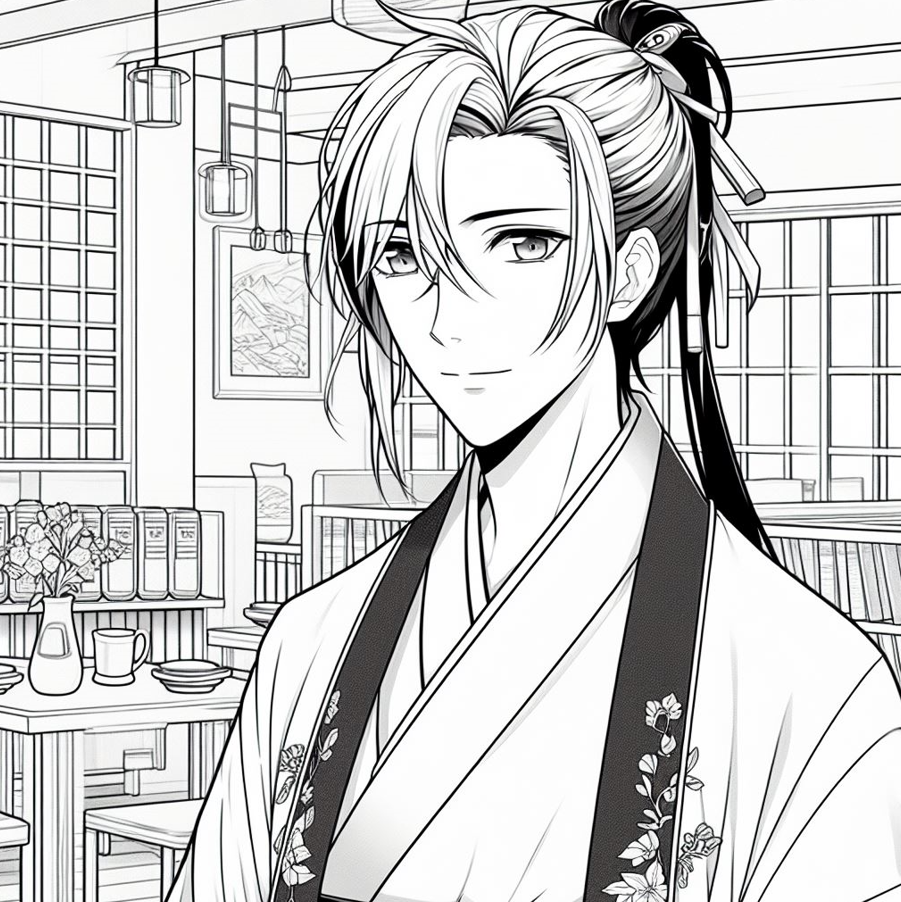 Young Man's Style on a City Street Coloring Pages