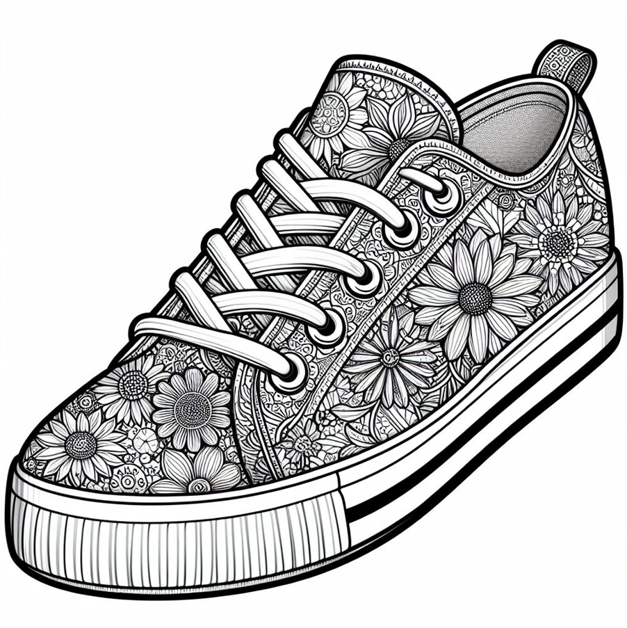 Sneaker Coloring Pages