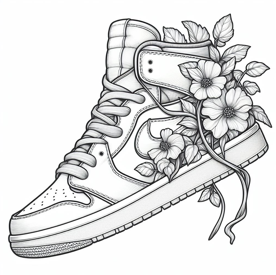 Sneaker Coloring Pages