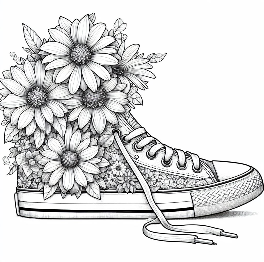 Sneaker Coloring Pages