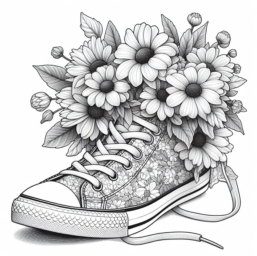 Sneaker Coloring Pages
