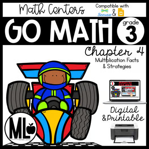 GoMath Centers,Ch.4-Multiplication Facts& Strategies, Printable&Digital