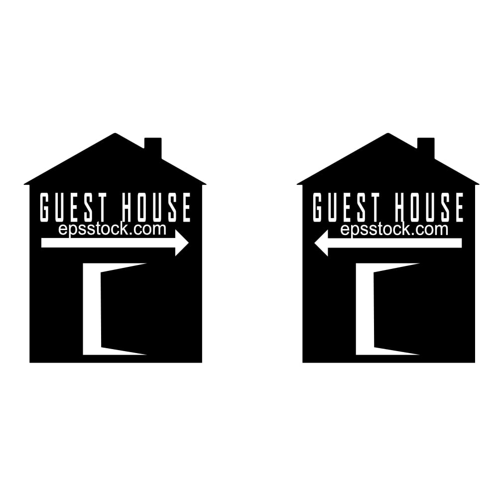 Guest House arrow sign