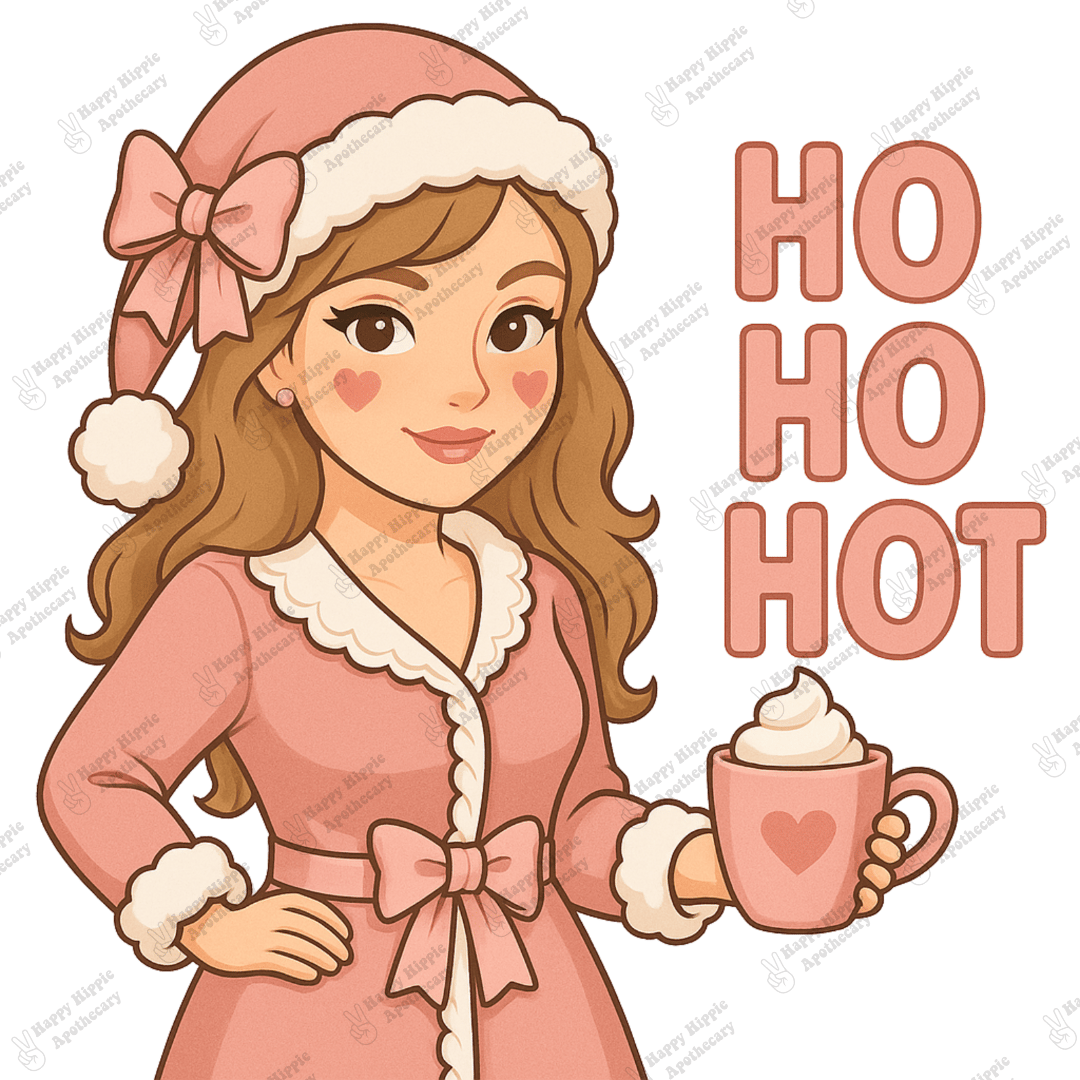 High-resolution croquette Christmas girl PNG – 4000x4000px, 300 DPI, transparent background, pastel pink digital download with commercial use