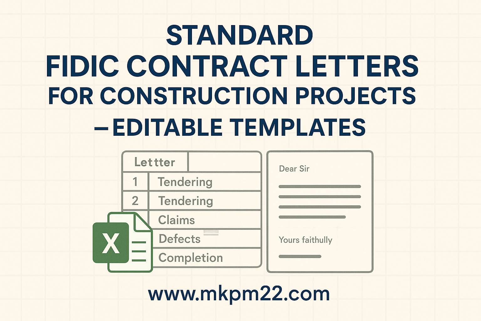 Standard FIDIC Contract Letters for Construction Projects – Editable ...