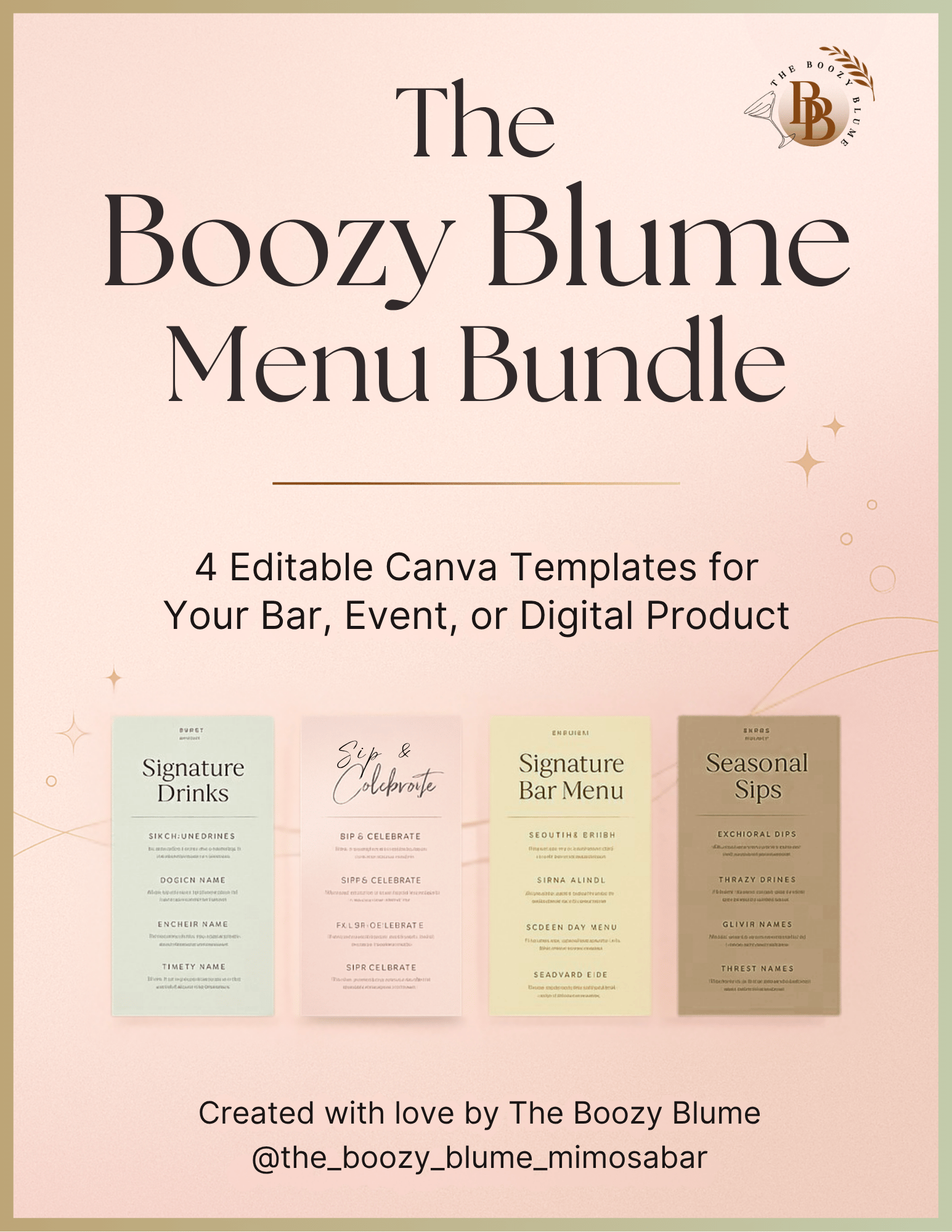 The Boozy Blume Menu Bundle - Payhip