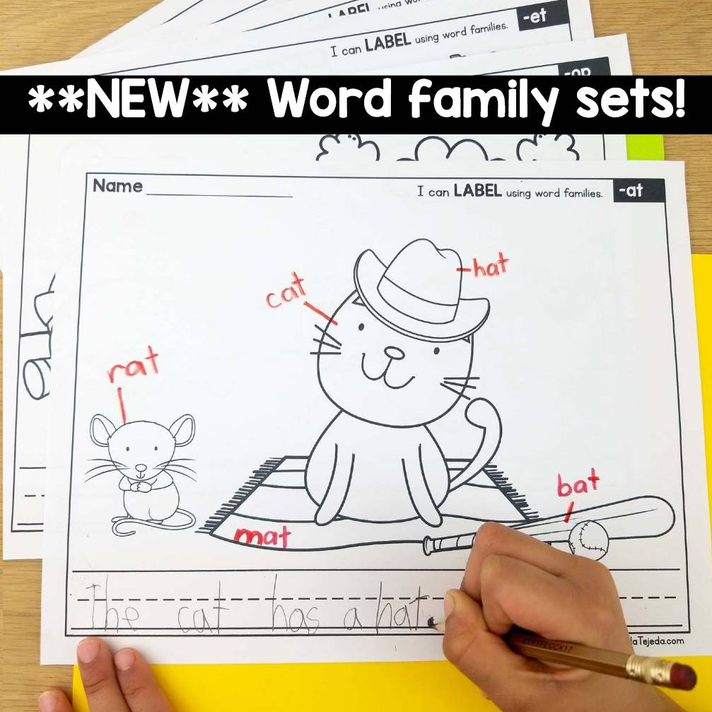 Labeling Pictures Kindergarten 1st Grade | PHONICS Writing Paper CVC Digraphs