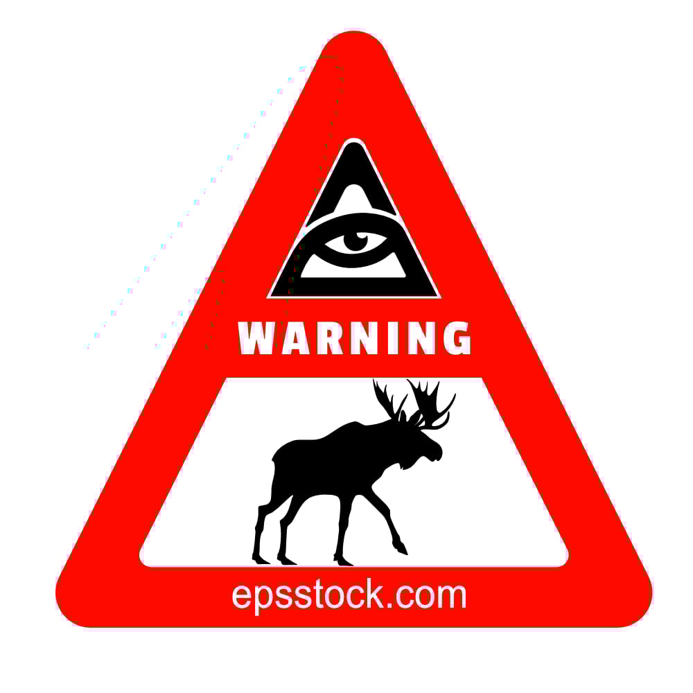 moose warning sign