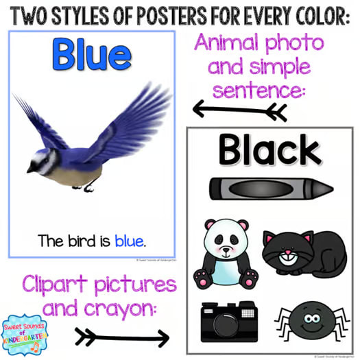 Color Words {Reading and Writing Practice- Color Words Posters}