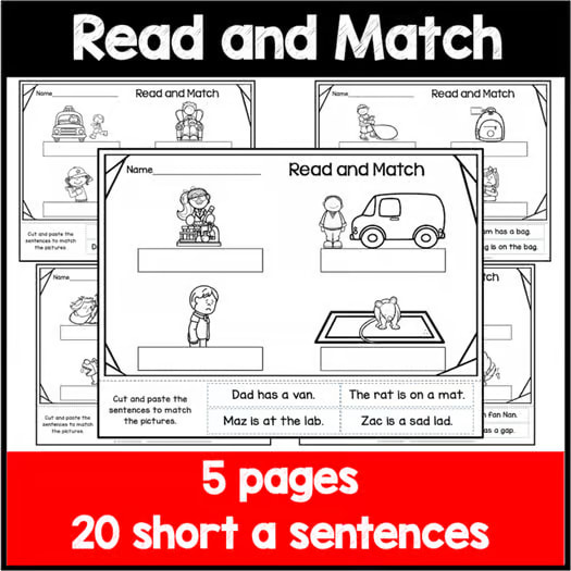 DOLLAR DEAL BUNDLE: CVC Short Vowel Decodable Sentences