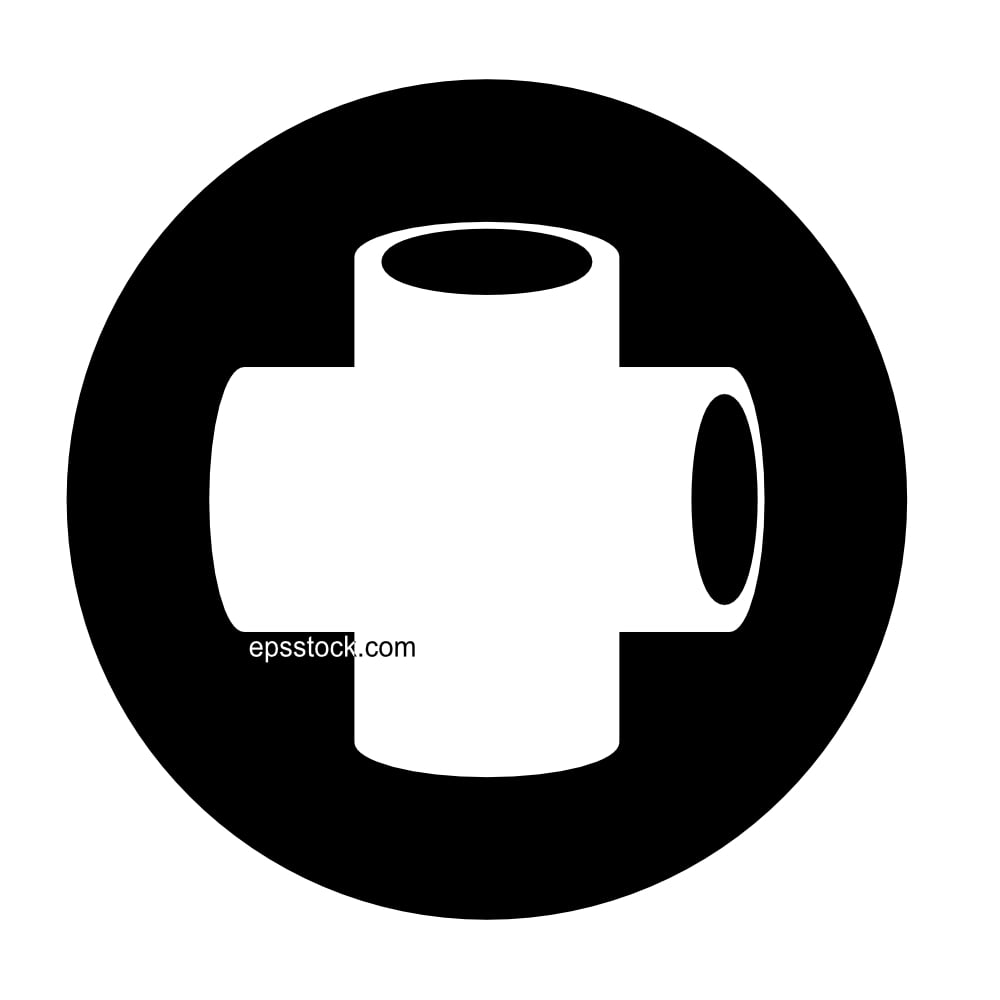 White Pvc Pipe Cross Connector