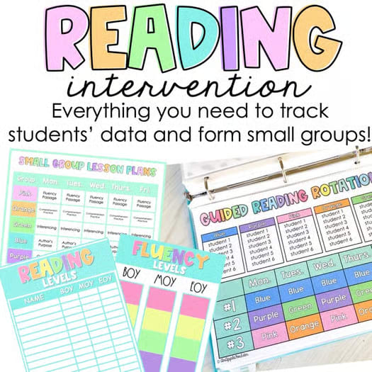 Guided Reading Schedule and Display | Reading Level & Test Tracker | Editable
