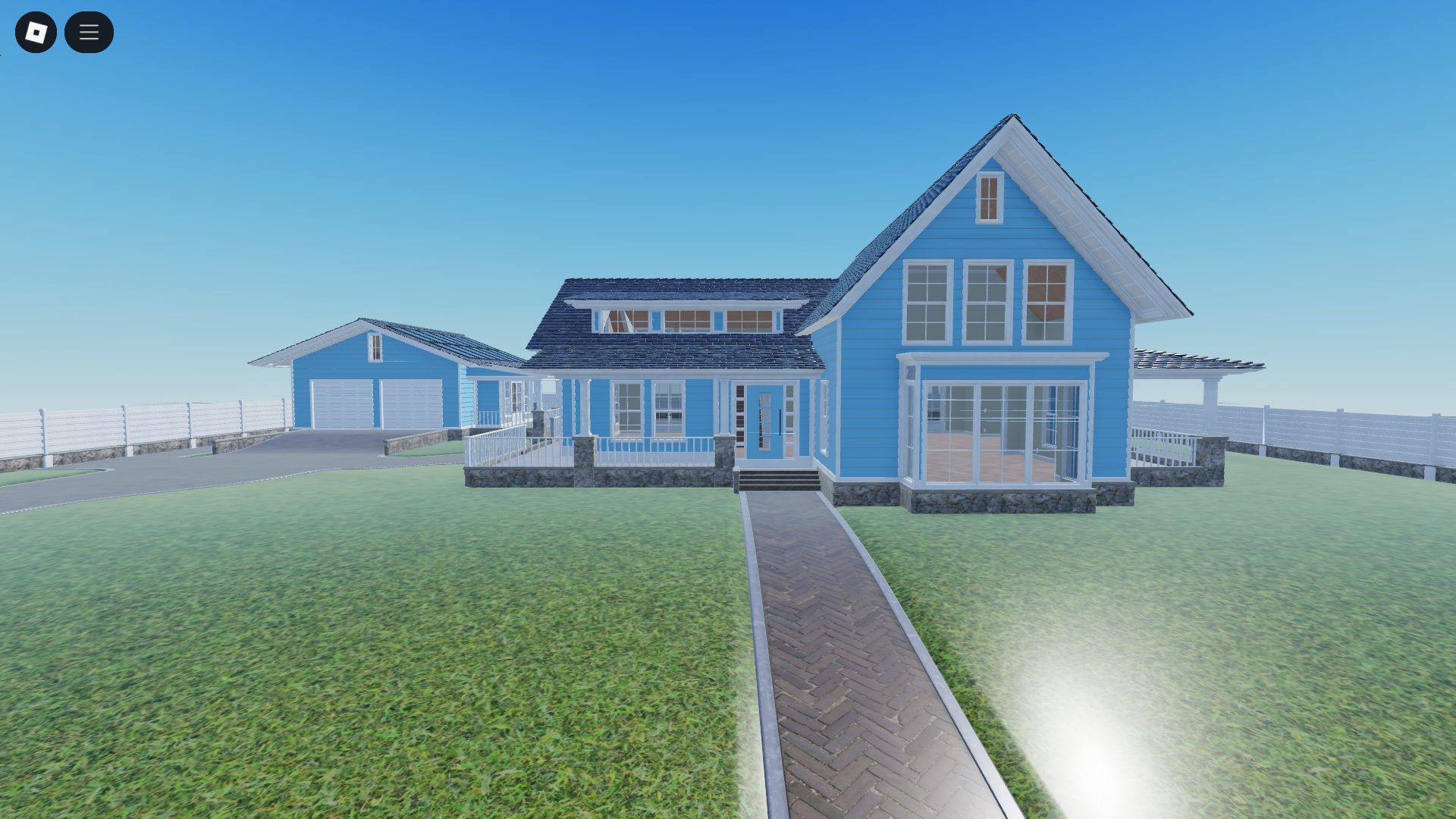 Classic Porch House – Roblox Customizable Residential Asset
