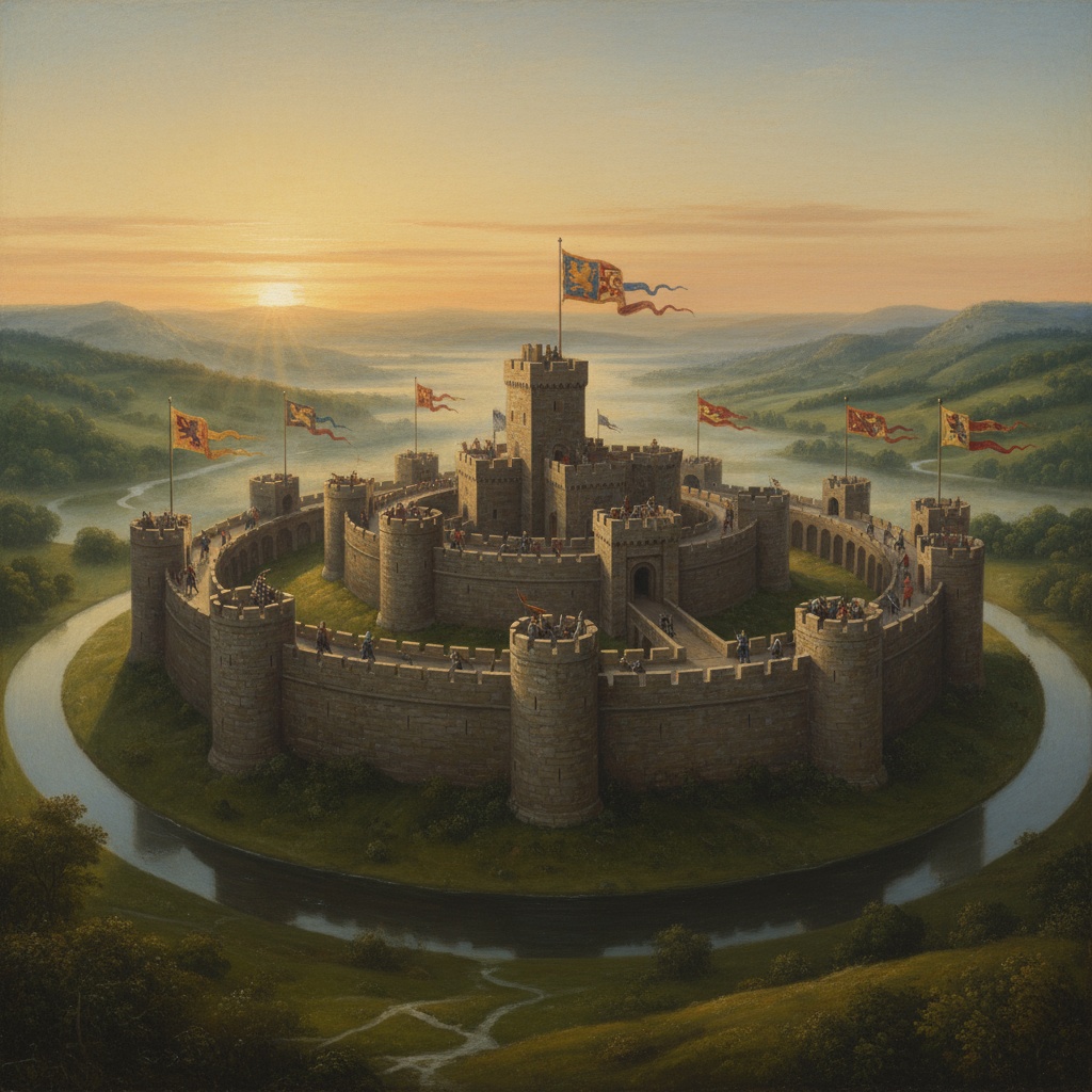 A picture of a concentric castle - The rise of the concentric castle